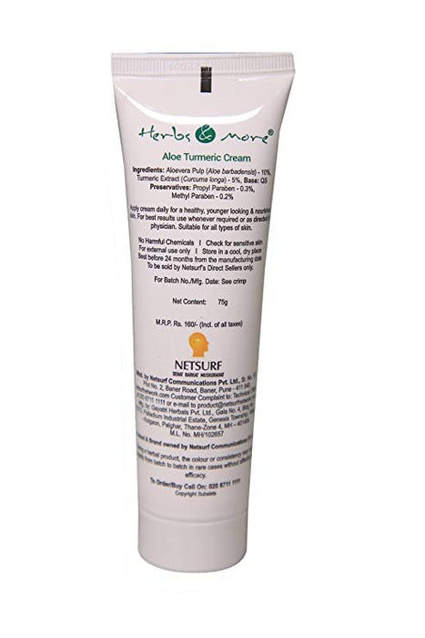 Herbs & More Aloe Turmeric Cream 2.54 fl oz