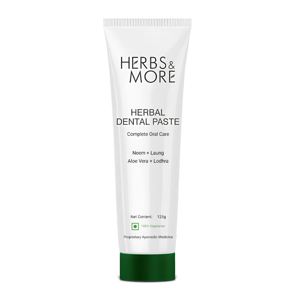 Herbs & More Herbal Dental Paste Pack of 2 (125g Each) | Natural Toothpaste for Fresh Breath, Healthy Gums, & Strong Teeth