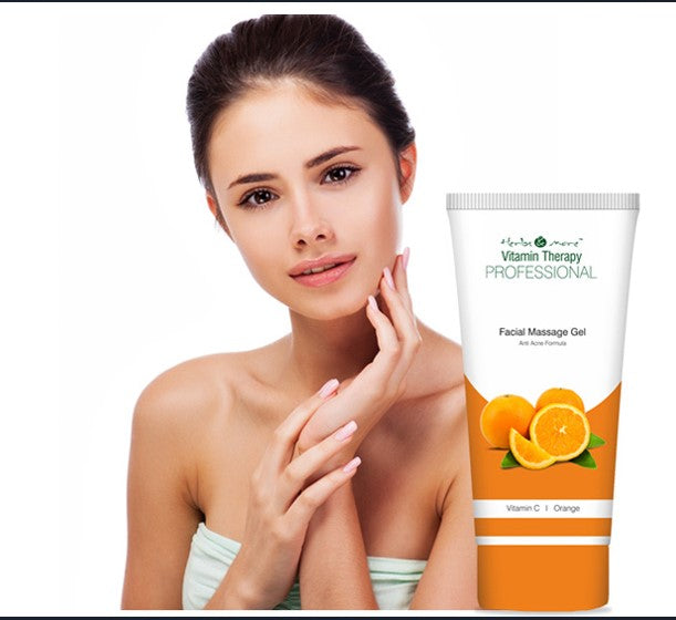 Herbs & More Vitamin Therapy Professional Massage Cream, Tan Face And Body Combo Face Scrub, Face Pack, Face Gel Facial Kit For Women 20.29 fl oz